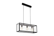 Lampen - EGLO CHARTERHOUSE LANGE TAFEL 3L ZWART/HELDER - 49393