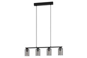 Lampen - EGLO ZOCABON LANGE TAFEL 4XE27 ZWART/HELDER - 99707