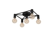 Lampen - EGLO SPEKE PLAFONDLAMP 5L E27 ZWART - 43721