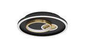 Lampen - EGLO TIRIOLO PLAFONDLAMP Ø380 1800LM 4000K ZWART/GOUD - 901244