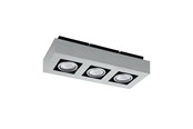 Lampen - EGLO LOKE 1 PLAFONDLAMP 3L GEBORSTELD ALUMINIUM - 91354