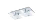 Lampen - EGLO VICARO PLAFONDLAMP 2X180LM CHROOM - 93312
