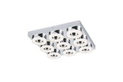 Lampen - EGLO FRADELO PLAFONDLAMP 9X400LM ROND CHROOM - 95665