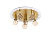 Lampen - EGLO PASSANO PLAFONDLAMP 5L WIT/GOUD - 97493