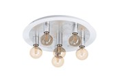 Lampen - EGLO PASSANO PLAFOND 5L WIT/ZILVER - 97496