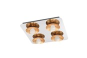 Lampen - EGLO TORANO PLAFONDLAMP 4X510LM DEMPER. CHROOM/GOUD - 97524