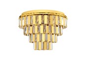 Lampen - EGLO ERSEKA PLAFOND 7L E14 MESSING/KRISTAL - 99096