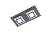 Lampen - EGLO MASIANO 1 WAND/PLAFOND 2X340LM ZWART/SATIJN - 99362