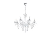 Lampen - EGLO CARPENTO KROONLUCHTER 8L WIT - 39114