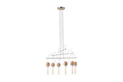 Lampen - EGLO ZACHARO 1 KROONLUCHTER 6X360LM EIKEN/HELDER - 96946