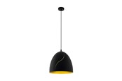 Lampen - EGLO HUNNINGHAM HANGER Ø405 ZWART/GOUD - 43067
