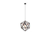 Lampen - EGLO EMBLETON 1 HANGLAMP E27 Ø460 ZWART/KOPER - 43349