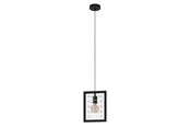 Lampen - EGLO JUBILY HANGLAMP E27 ZWART/WIT - 43662