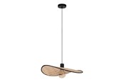 Lampen - EGLO MARYWELL HANGER 500X345 E27 ZWART/BAMBOE - 44044