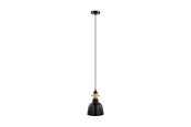 Lampen - EGLO GILWELL HANGER Ø185 ZWART/MESSING - 49693