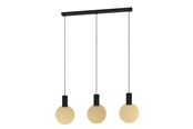Lampen - EGLO SARONA HANGER 3XGU10 ZWART/GOUD - 900402