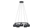 Lampen - EGLO CANTALLOPS HANGLAMP E14 5L Ø690 ZWART - 98455