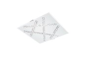 Lampen - EGLO SORRENTA PLAFONDLAMP 290X290 WIT/HELDER/KRISTAL - 93764