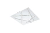 Lampen - EGLO SORRENTA PLAFOND 365X365 WIT/HELDER/KRISTAL - 93765