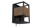 Lampen - EGLO EVESHAM MUUR E27 ZWART HOUT - 43806