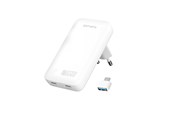Laptop oplader - 4smarts Wall Charger Flatplug Slim Dual USB-C 65W Fast Charge - 542065