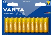 Batterij - VARTA Longlife 4106 battery - 20 x AA type - Alkaline - 4106101420