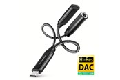 USB-kabel - AXAGON Hi-Res DAC Audio Adapter - USB-C to USB-C PD / 3.5 mm Audio Jack (female) - 10 cm - ADA-HCPD