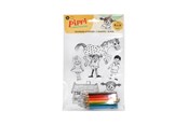 Creatief spelen - Micki Pippi farv selv klistermærker m/farver - 18305