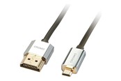 Beelscherm- en tv-kabel - Lindy CROMO Slim High Speed HDMI to micro HDMI Cable with Ethernet - 41682