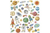 Hobby artikelen - Creativ Company - Space Stickers 1 Sheet - 29078