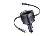 Mobiel - Adapters & Opladers - Baseus Enjoyment Max Car Charger with USB-C & Lightning 60W - Black - C00035507121-00