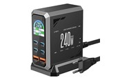 Mobiel - Adapters & Opladers - BlitzWolf BW‑S31 240W 6‑Port USB‑C + USB‑A PD Desktop Charger - BW-S31