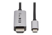 Beelscherm- en tv-kabel - Eaton Tripp Lite Series USB-C to HDMI Active Adapter Cable M/M 8K60 Hz 4K 144Hz HDR 4:4:4 HDCP 2.3 Black 3ft - U444-003-H8K6
