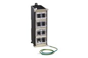 Accessoires - Eaton Tripp Lite Series 8-Port Metal DIN-Rail Mounting Keystone Patch Panel with Grounding Black/Silver TAA - N063-008-ENC