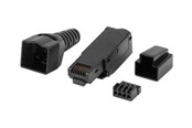 Netwerk - kabel - Lanberg network connector - black - Zwart - PLU-6000TL