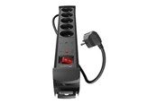 Voedingskabel (extern) - Lanberg SP1 - power strip - 2500 Watt - SP1-05E-0500-BK
