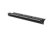 Accessoires - Lanberg Patch Panel 24-Port 1U 19" CAT.6A UTP w/ Cable Organizer Black - PPUA-1124-B