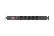 Voedingskabel (extern) - Lanberg - power distribution unit - 2500 Watt - PDU-05F-0200-IEC-BK