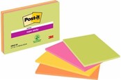 Schrijfblokken, formulieren en notitieboekjes - 3M Post-it uper Sticky Meeting Notes 203 mm x 152 mm 45 Sheets (Neon) - 7100234637