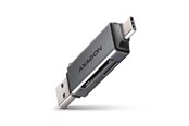 Geheugenkaart - adapter en kaartlezer - AXAGON Superspeed USB-C & USB-A - SD / microSD Mini Card Reader - CRE-DAC