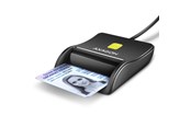 Geheugenkaart - adapter en kaartlezer - AXAGON USB-A Smart Card / ID Card FlatReader - CRE-SM3N