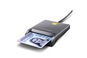 Geheugenkaart - adapter en kaartlezer - AXAGON USB-A Smart Card / ID Card FlatReader - CRE-SM3T