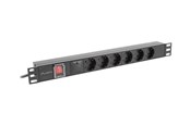 Voedingskabel (extern) - Lanberg - power distribution unit - 4000 Watt - PDU-06F-0200-BK