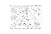 Speelgoed - Folat BV - Coloring page Placemat Dino Roars 6 pcs. - 68338