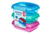 Keukengerei - Sistema Pack 200ml x 3 Lunch Coloured - 41524-T