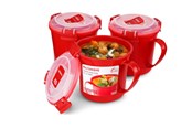 Keuken accessoires - Sistema 656ml Medium Soup Mug 3 Pack - 82012