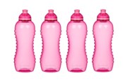 Keukengerei - Sistema 460ml Squeeze Bottle Pink 4 Pack - 82014