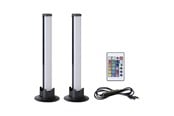 Lampen - EGLO GAMER LIGHT Bureaulamp Set – zwart, 2x3,3W RGBW + 3000K - 75956