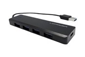 USB hub - LC Power LC-HUB-U3-4-V2 - hub - 5 ports USB hub - 5 - Zwart - LC-HUB-U3-4-V2