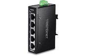 Switch - TRENDnet TI-ELC50 5-Port Industrial Fast Ethernet DIN-Rail Mini Switch - TI-ELC50